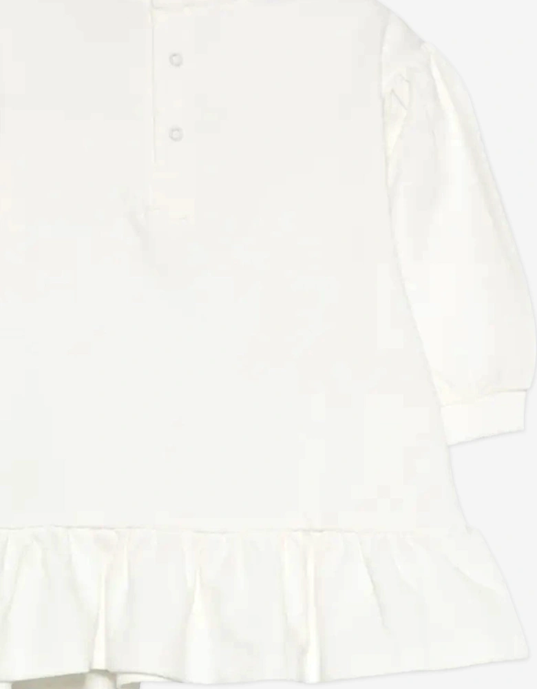 Baby Girls Teddy Bear Sweater Dress in Ivory
