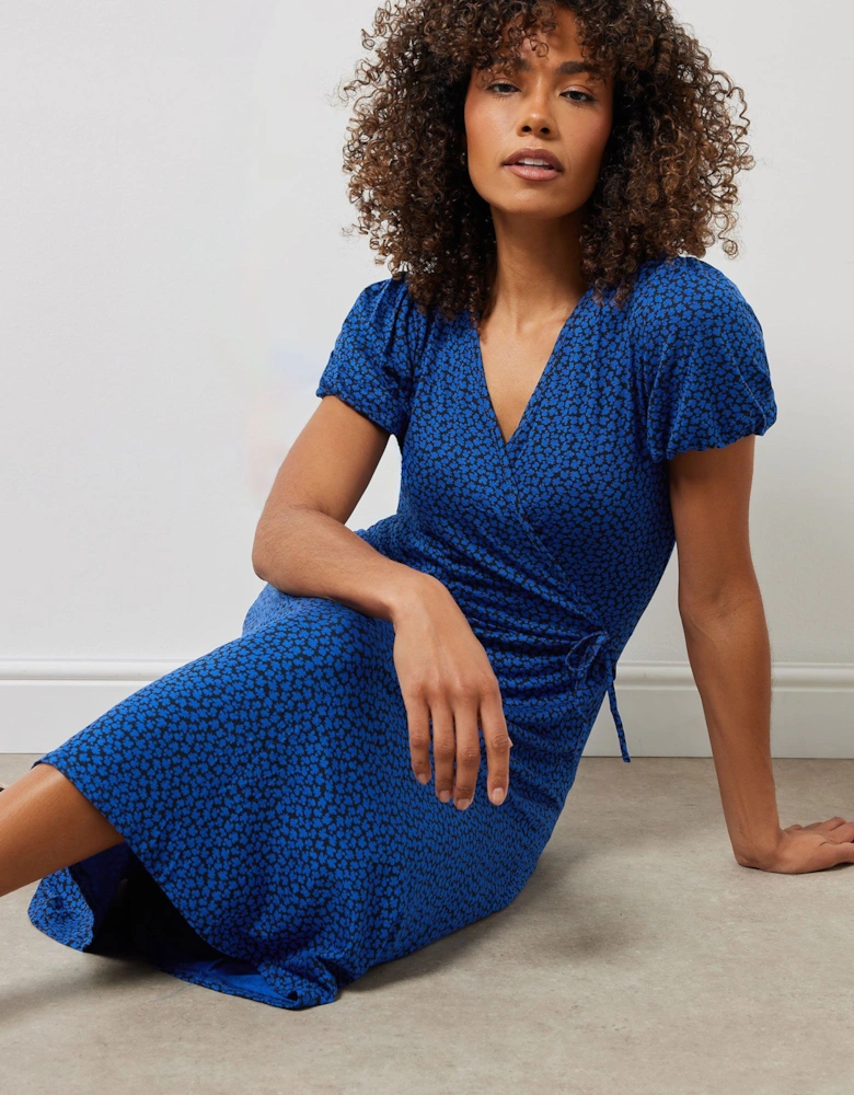 Ditsy Floral Print Wrap Dress