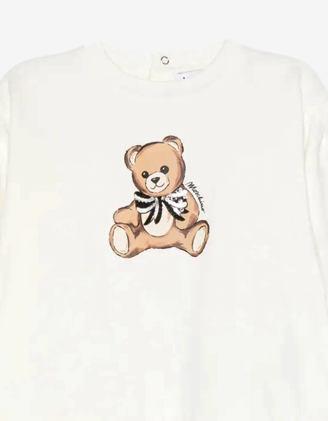 Baby Girls Teddy Bear Sweater Dress in Ivory