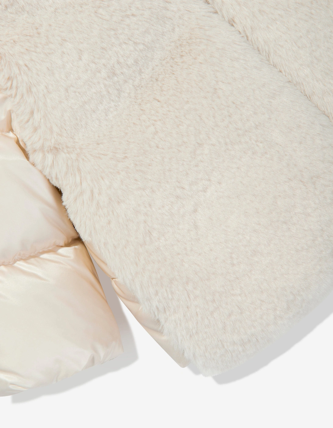 Enfant Baby Girls Down Teddy Fleece Natas Jacket in Beige
