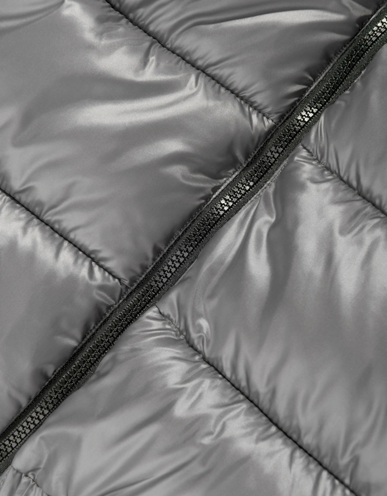 Boys Hooded Puffer Jacket in Grey