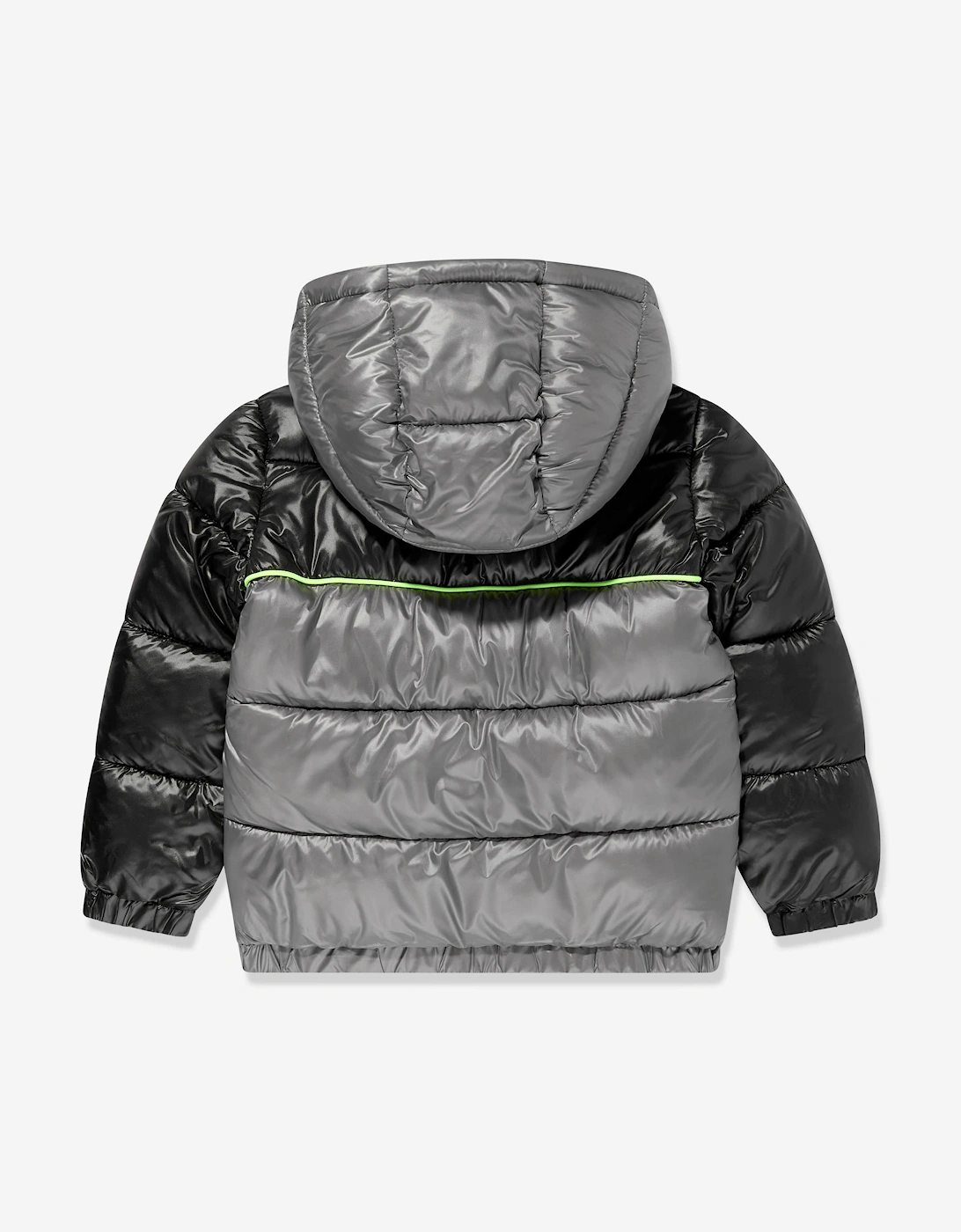 Boys Hooded Puffer Jacket in Grey