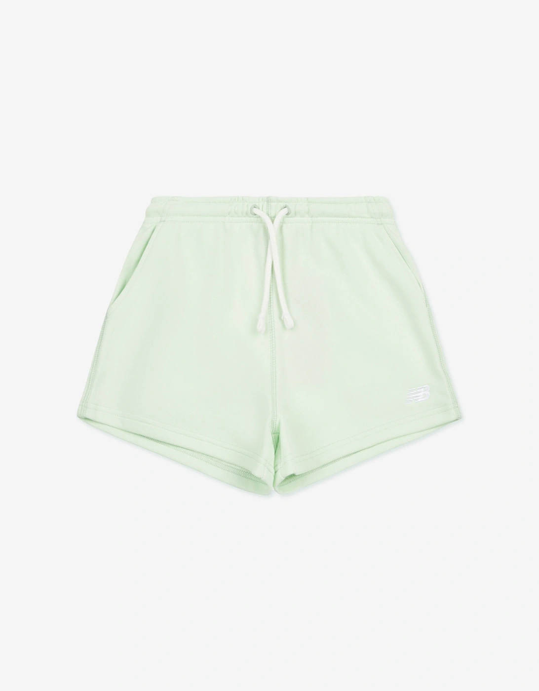Girls French Terry Small Logo Shorts in Green, 5 of 4