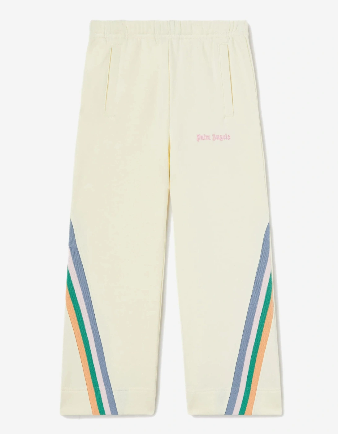 Girls Colourful Track Wide Pants in Ivory, 6 of 5