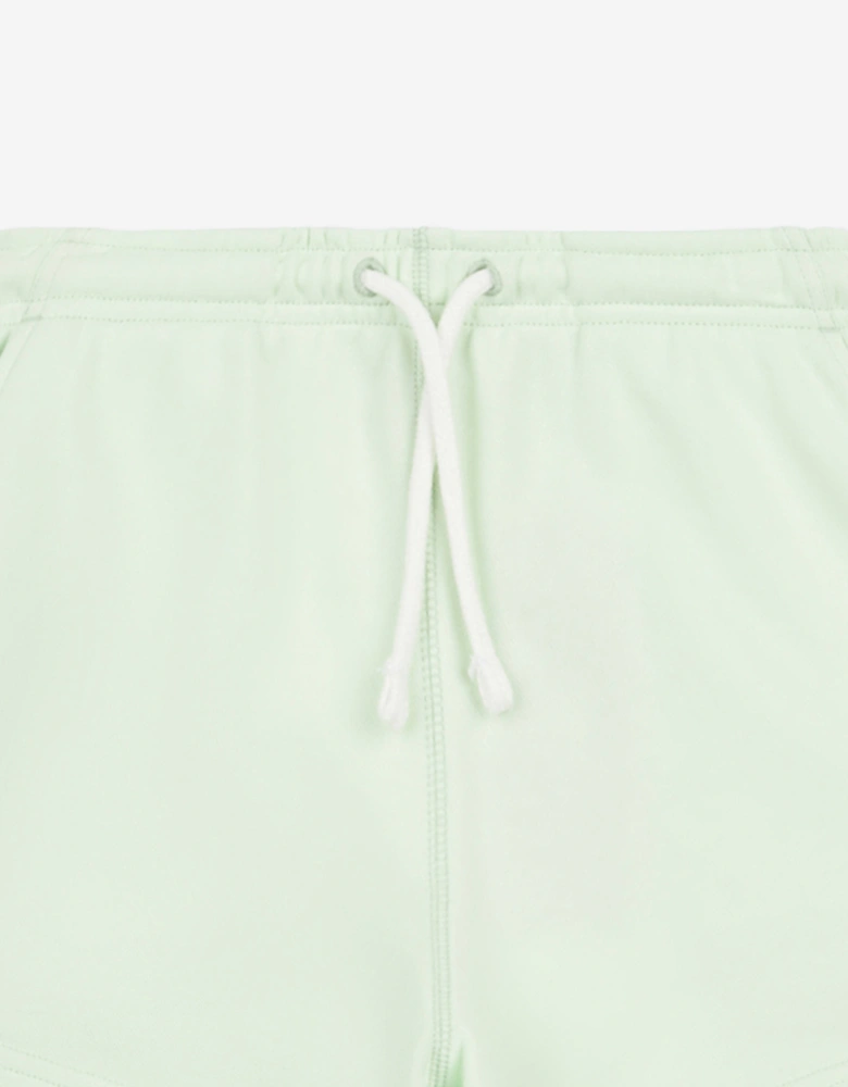 Girls French Terry Small Logo Shorts in Green