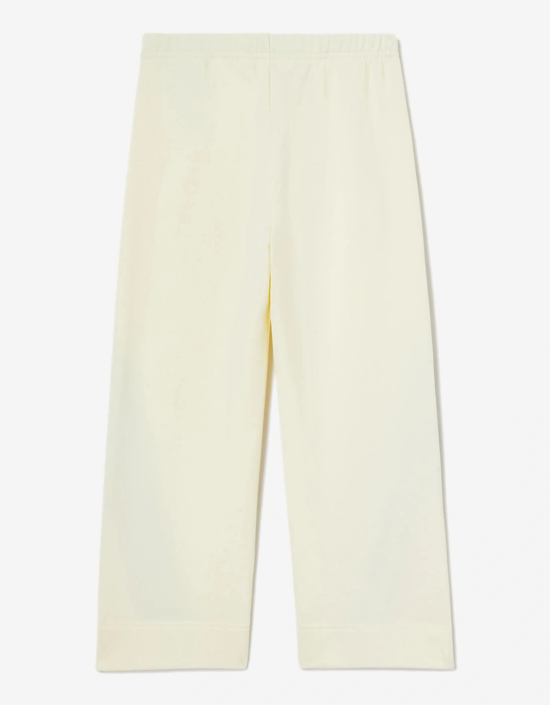 Girls Colourful Track Wide Pants in Ivory