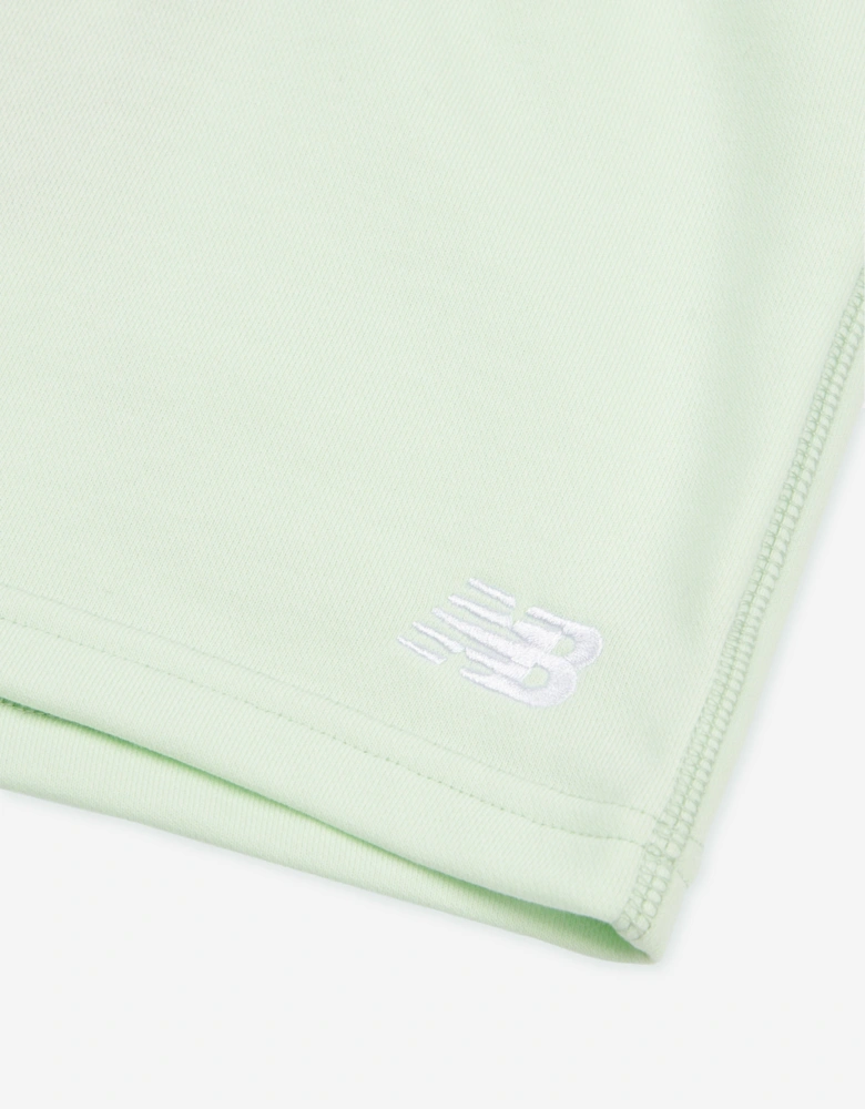 Girls French Terry Small Logo Shorts in Green