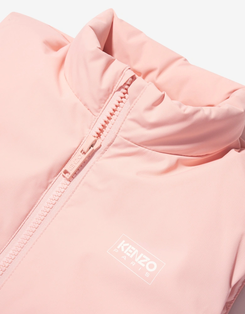 Girls Down Padded Gilet in Pink