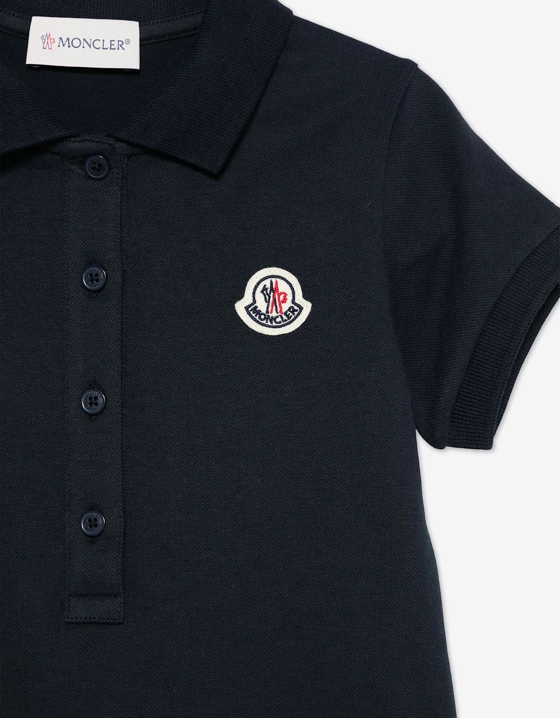 Girls Logo Polo Dress in Navy