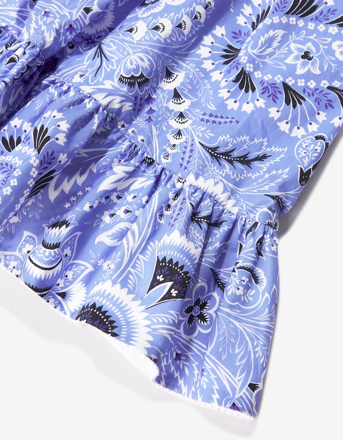 Girls Floral Paisley Dress in Blue