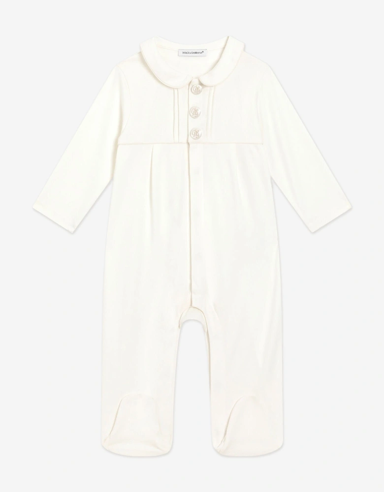 Baby Branded Babygrow Set in Ivory