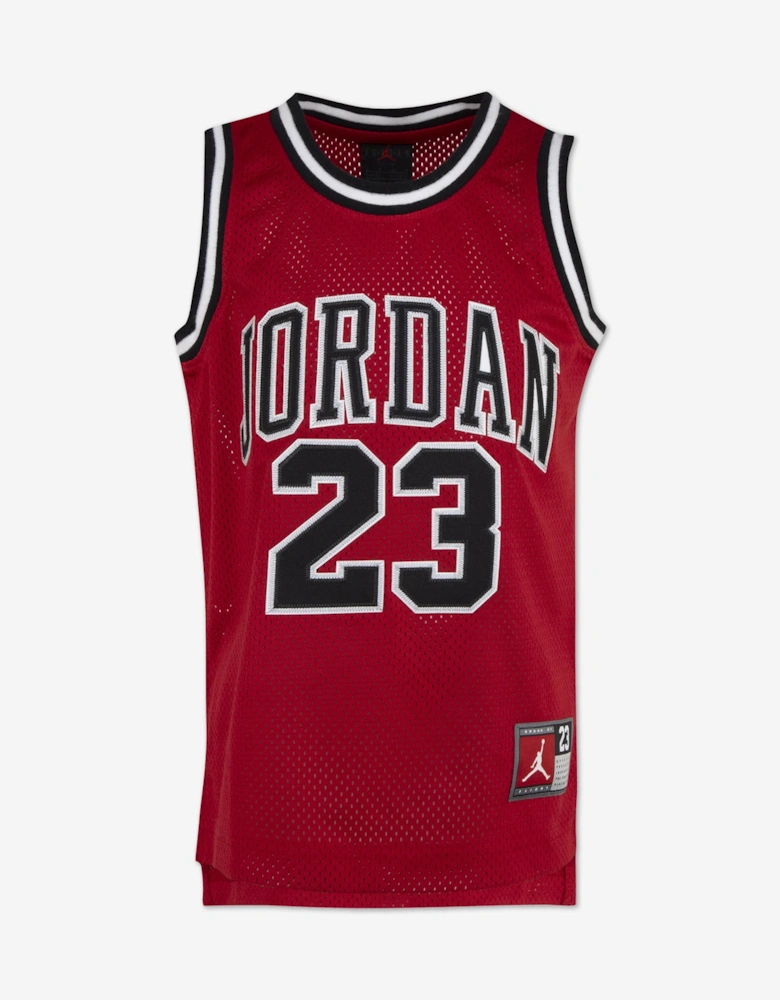 Jordan Boys 23 Jersey Sleeveless Top in Red
