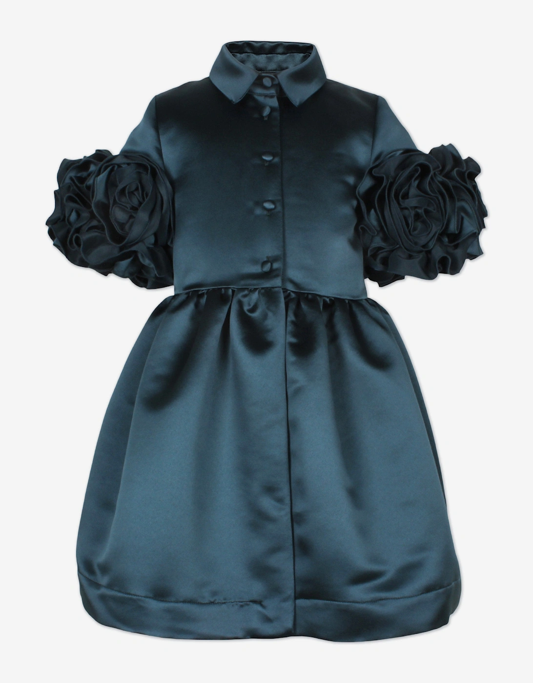 Girls Darling Shirt Dress in Green, 5 of 4