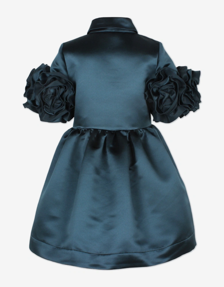 Girls Darling Shirt Dress in Green