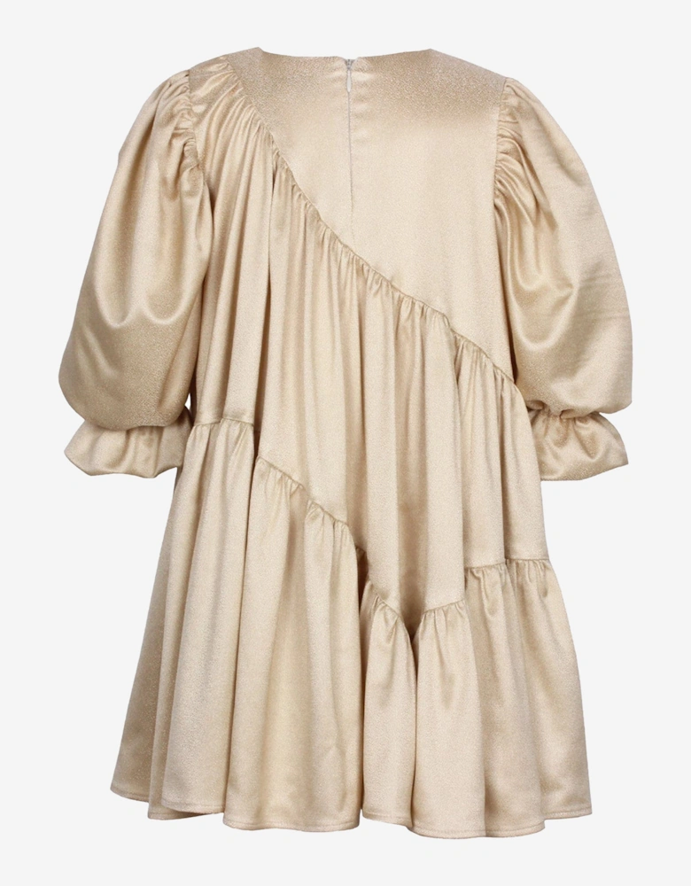 Girls Avery Sparkle Dress in Gold