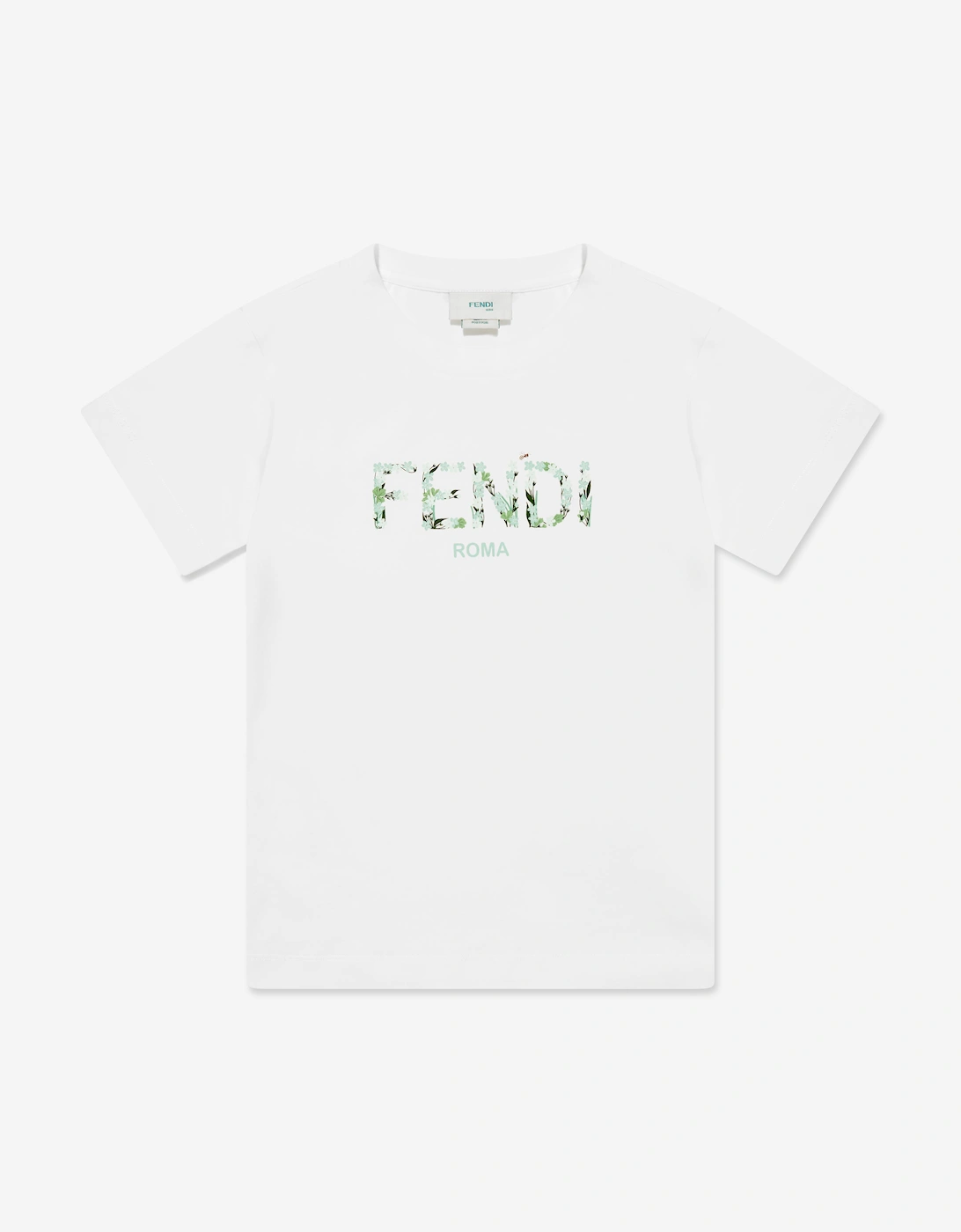 Girls Logo Print T-Shirt in White, 5 of 4