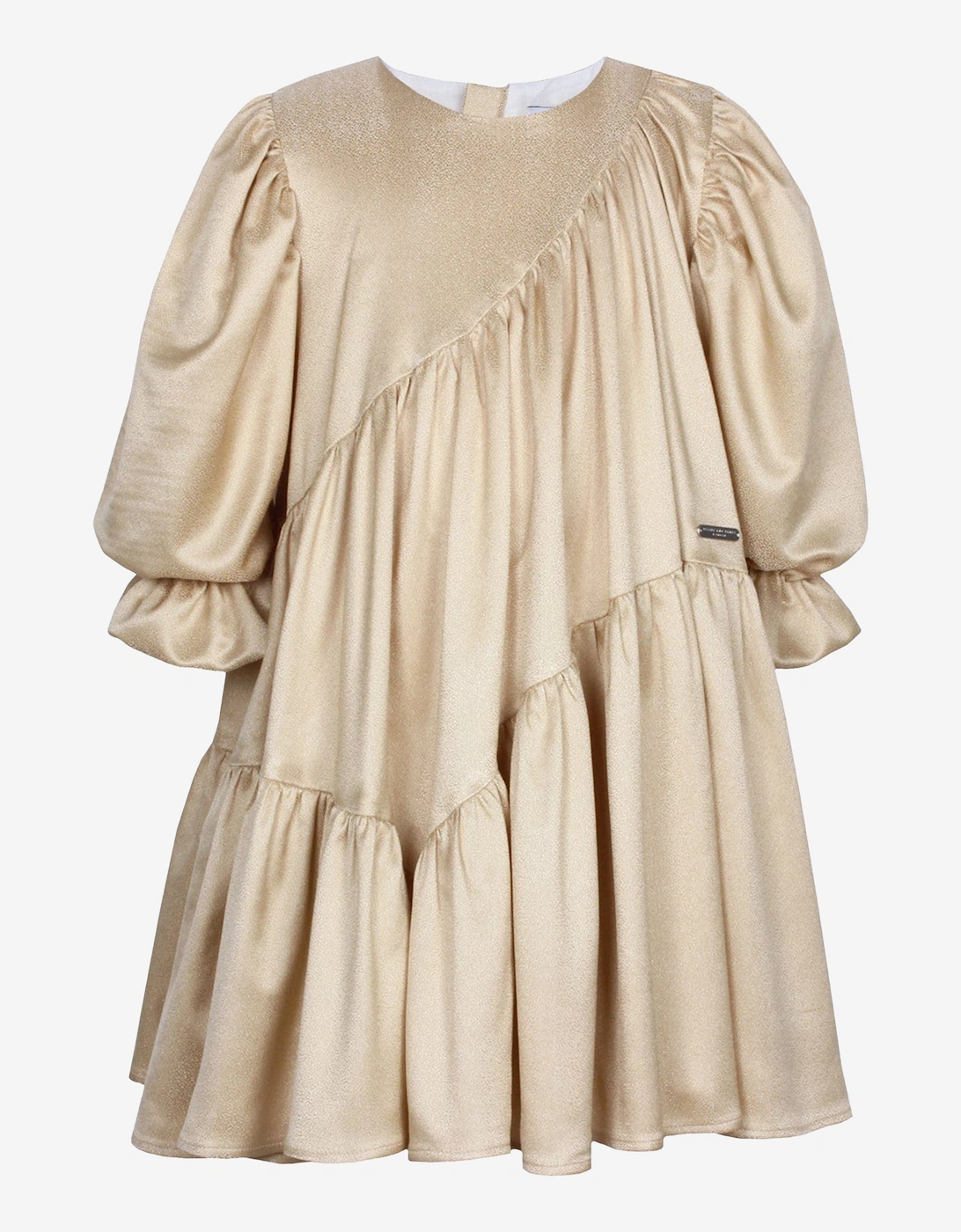 Girls Avery Sparkle Dress in Gold, 6 of 5