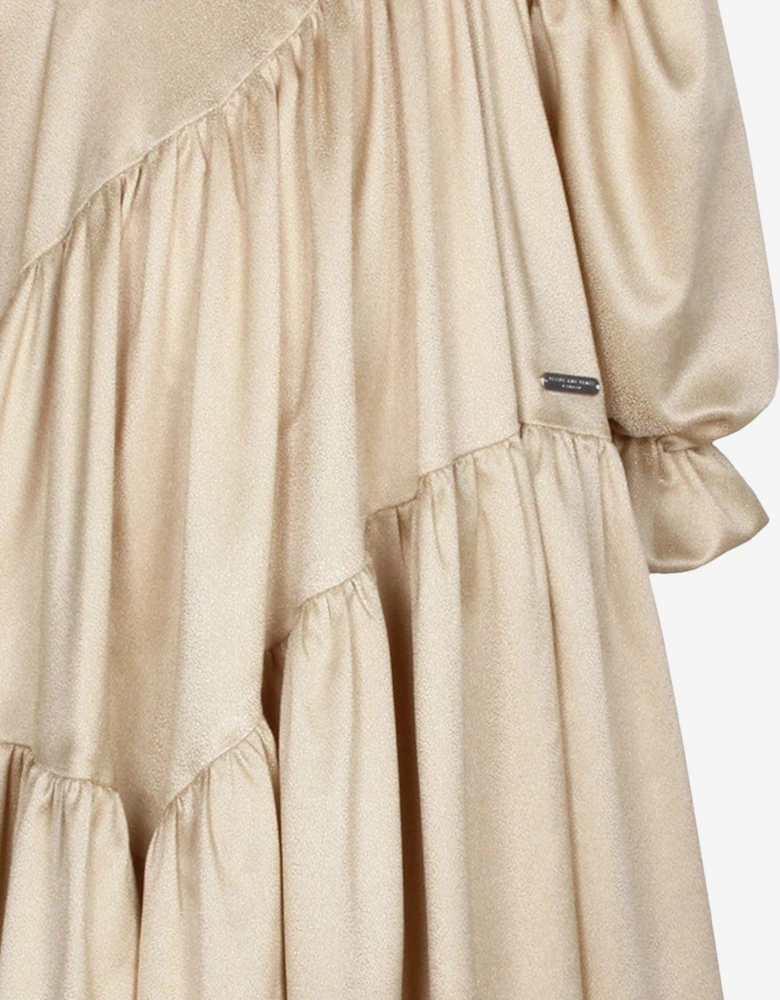 Girls Avery Sparkle Dress in Gold
