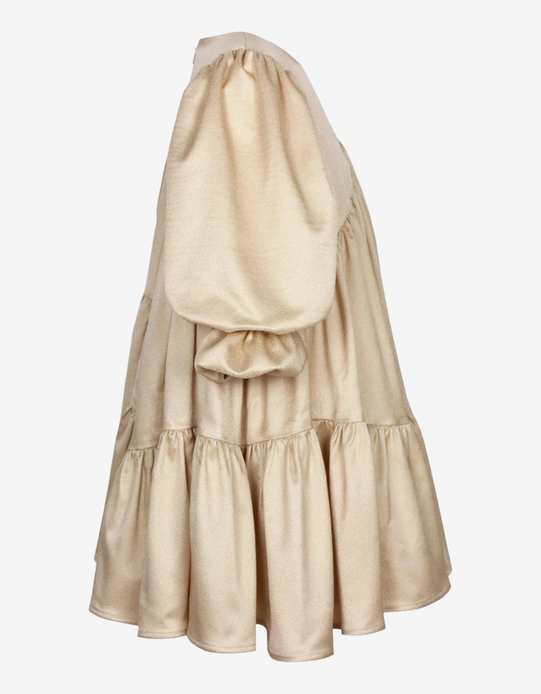 Girls Avery Sparkle Dress in Gold