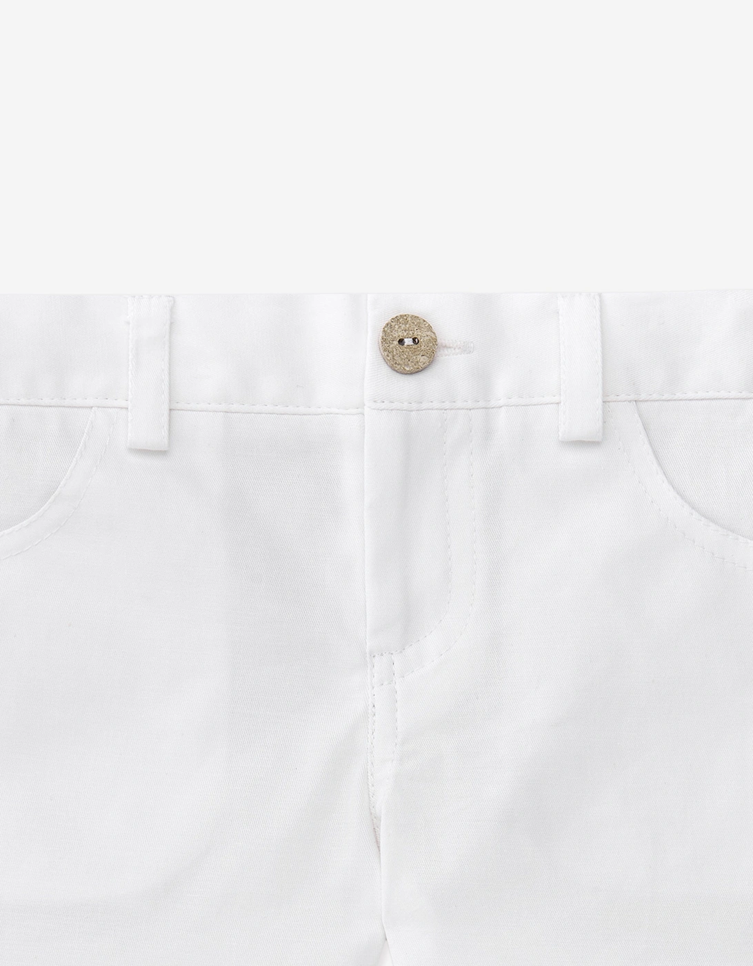 Boys Cotton Shorts in White
