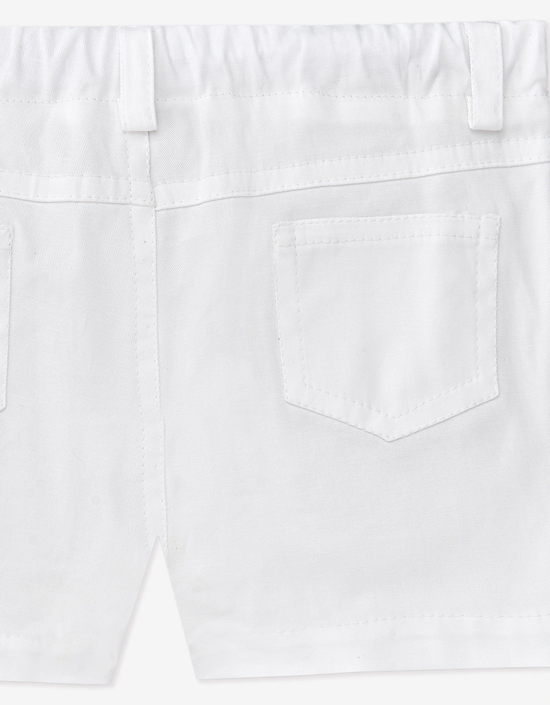 Boys Cotton Shorts in White