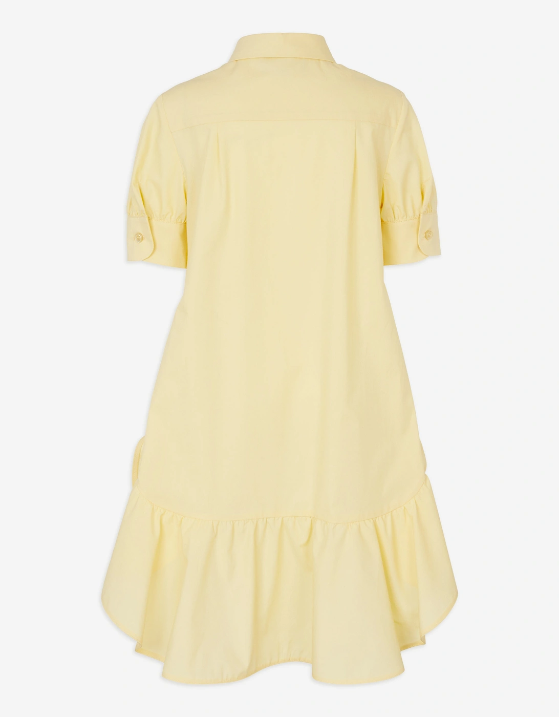 Girls Ruffle Shirt Dress in Yellow