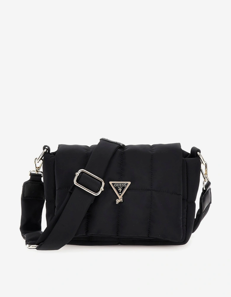 Girls Quilted Crossbody Bag in Black (21cm)