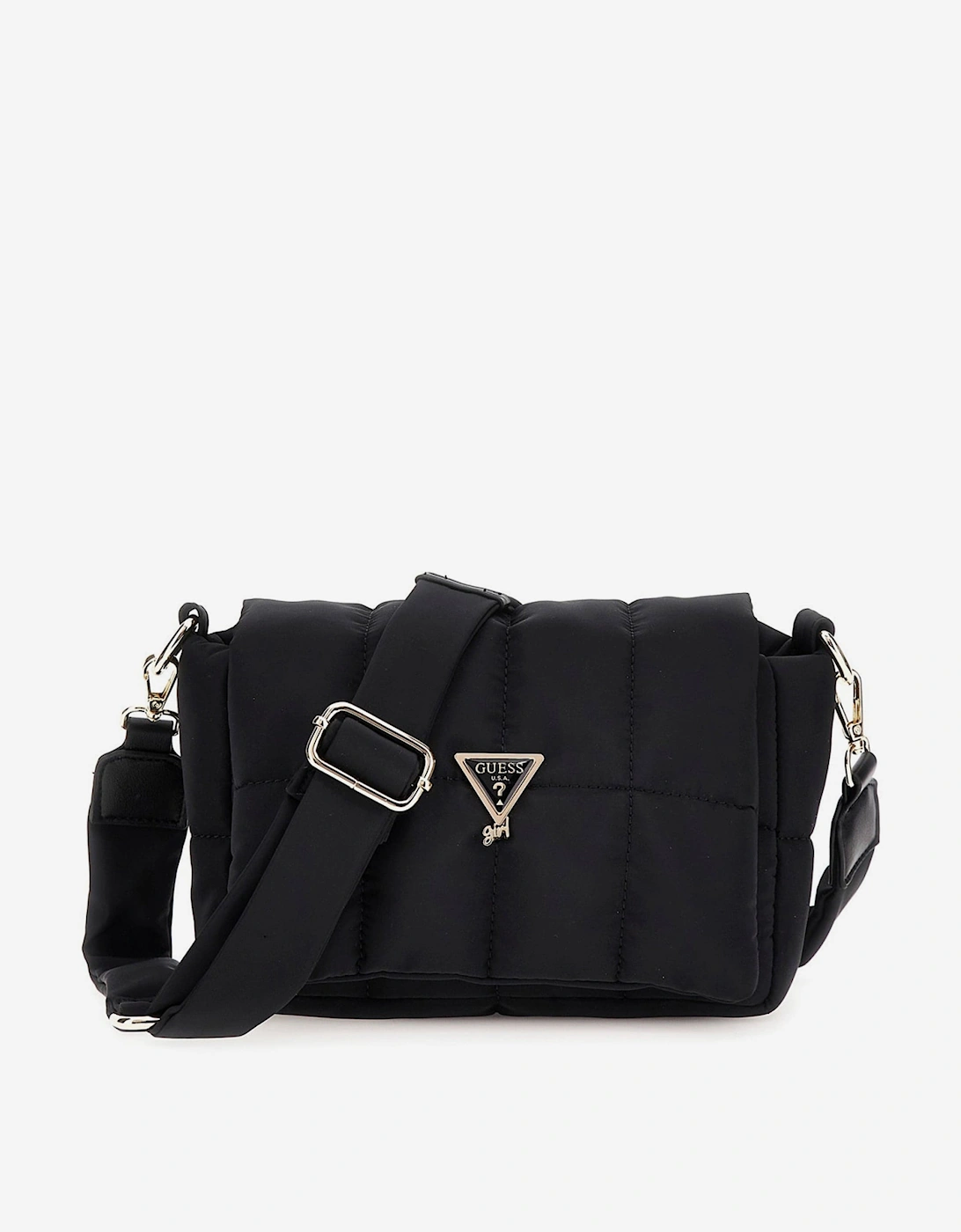Girls Quilted Crossbody Bag in Black (21cm), 5 of 4