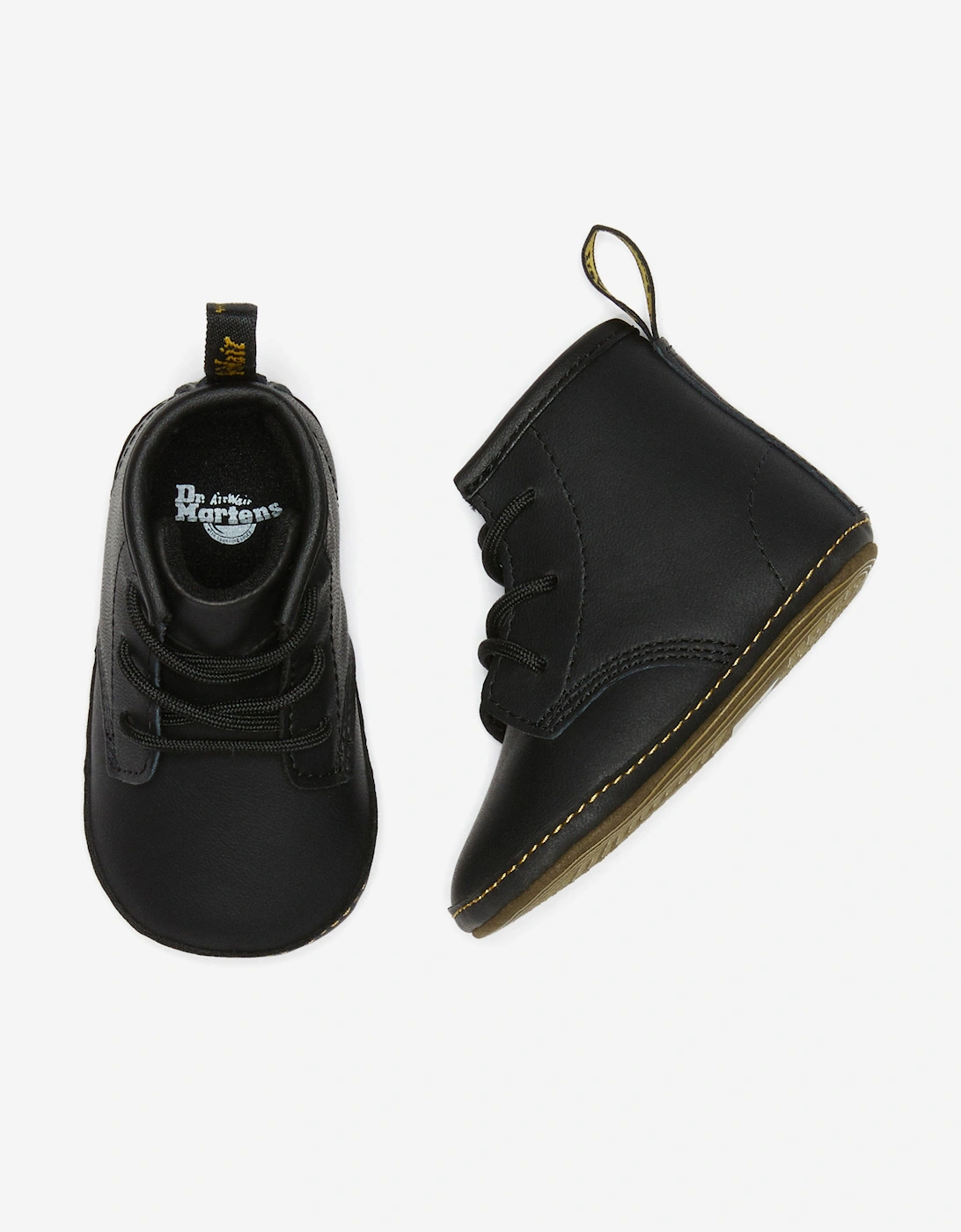 Baby 1460 Auburn Leather Booties in Black