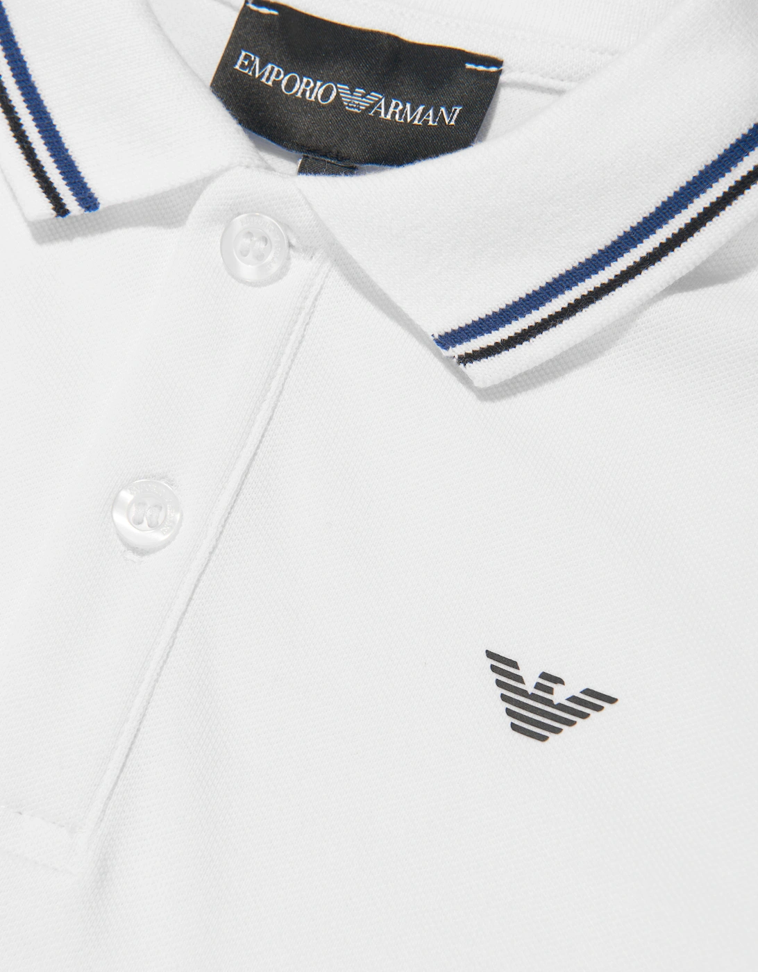 Boys Long Sleeve Polo Shirt In White