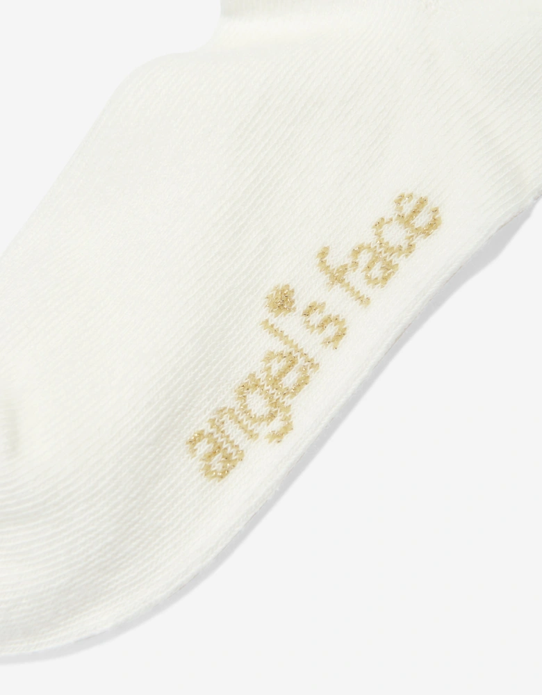 Angels Face Girls Frilly Socks in White