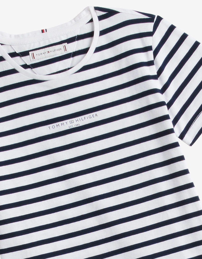 Girls Mini Corp T-Shirt and Shorts Set in Navy