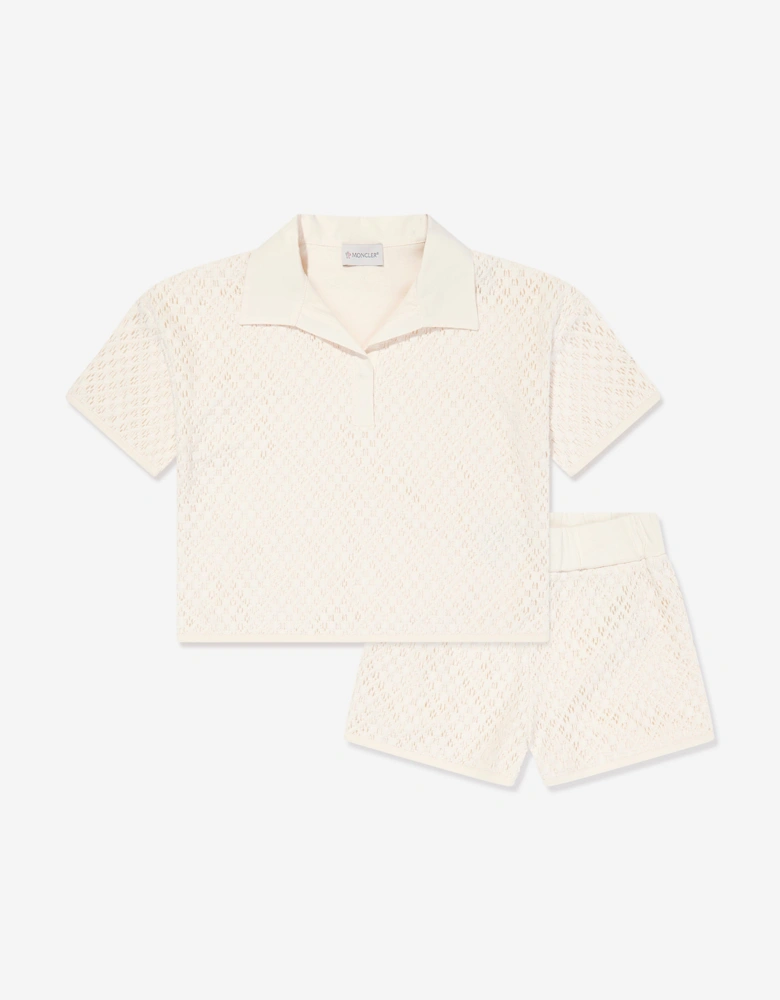 Enfant Girls Short Set in Ivory