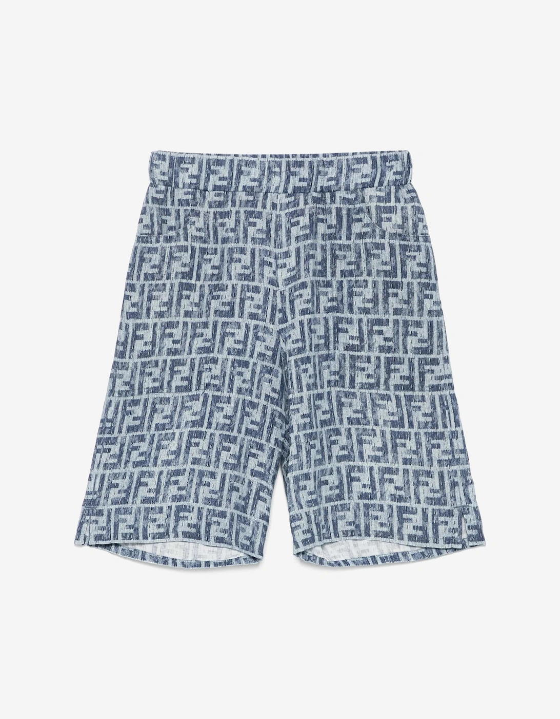Boys FF Linen Shorts in Blue, 5 of 4