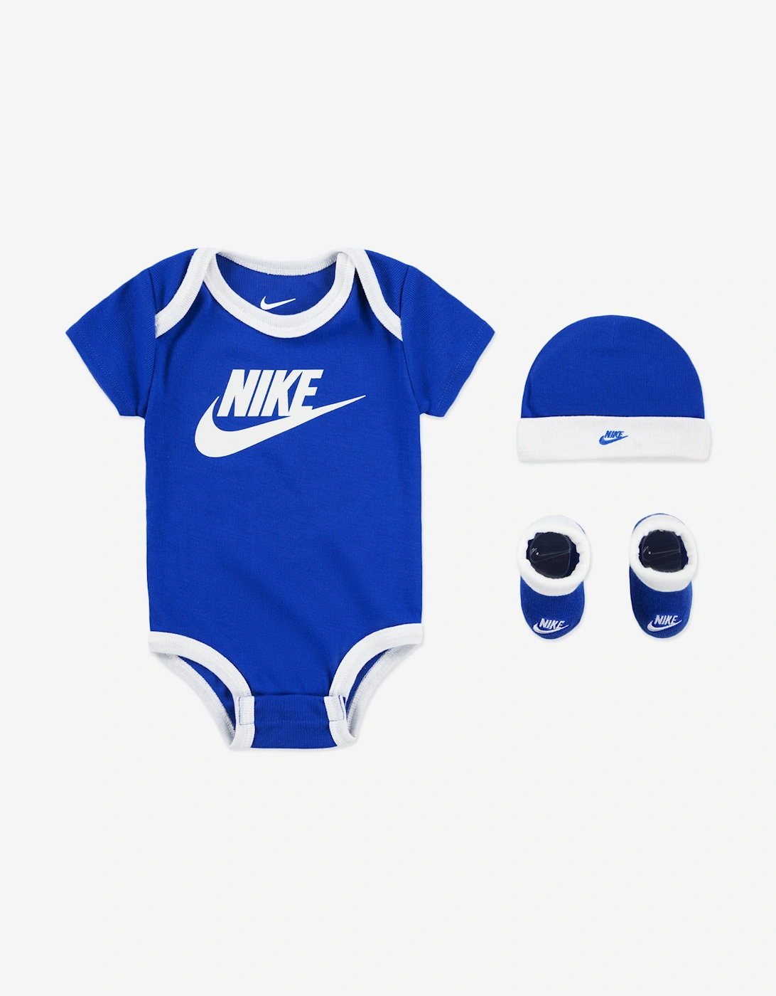 Baby Boys Sustainable 3 Piece Futura Bodysuit Set in Blue, 5 of 4