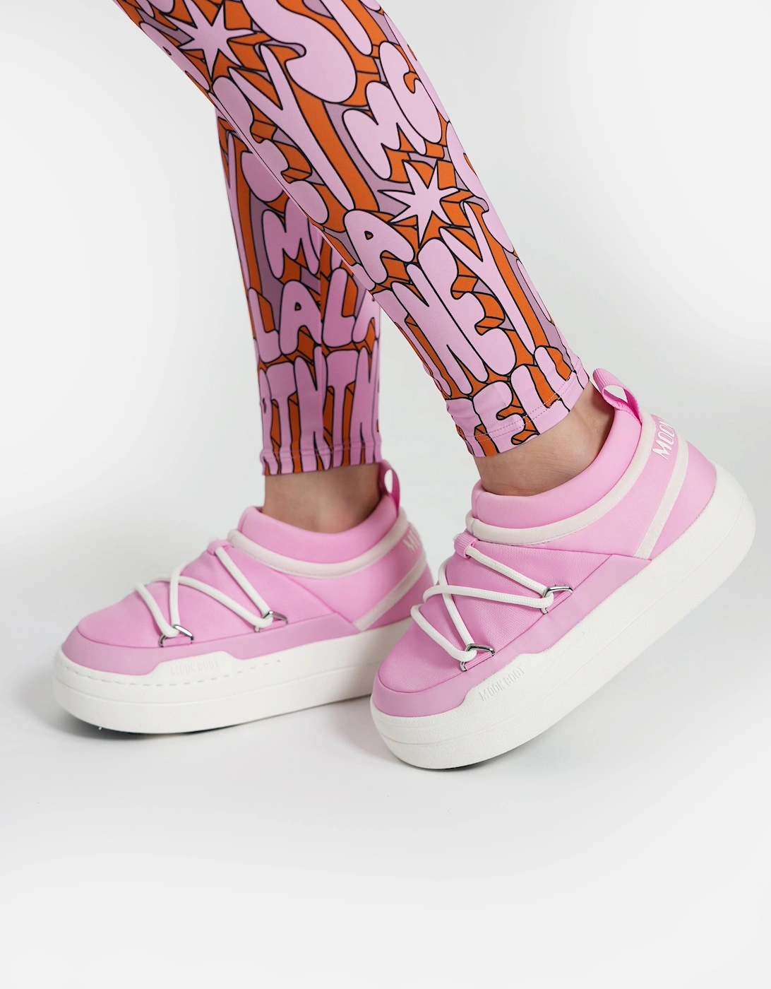 Moon Boot Girls JR Park Icon Trainers in Pink