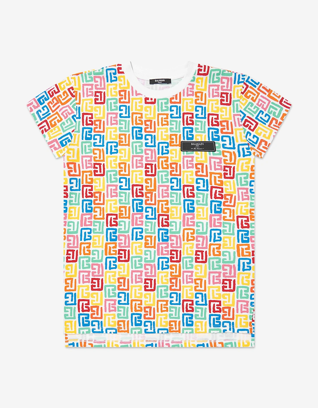 Girls Monogram Jersey Dress in Multicolour, 6 of 5