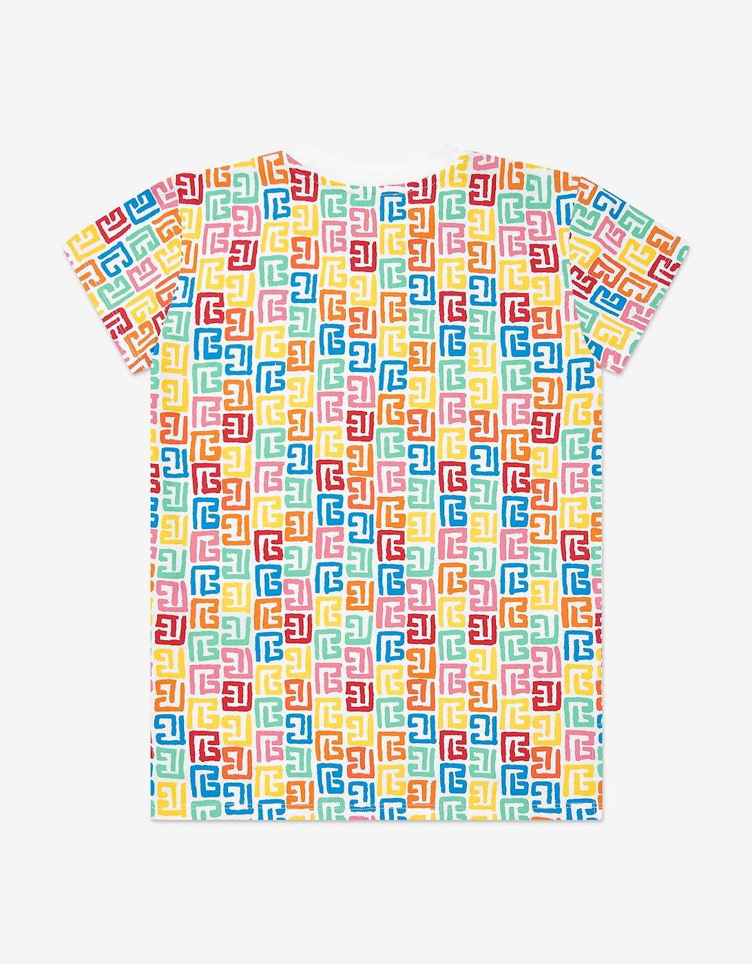 Girls Monogram Jersey Dress in Multicolour