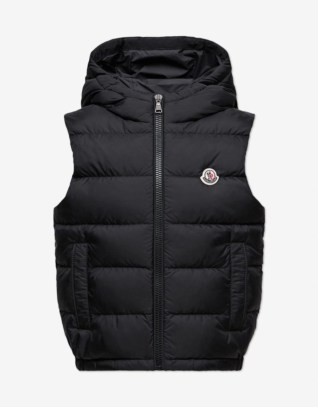 Kids Down Padded Fudo Gilet in Black, 5 of 4