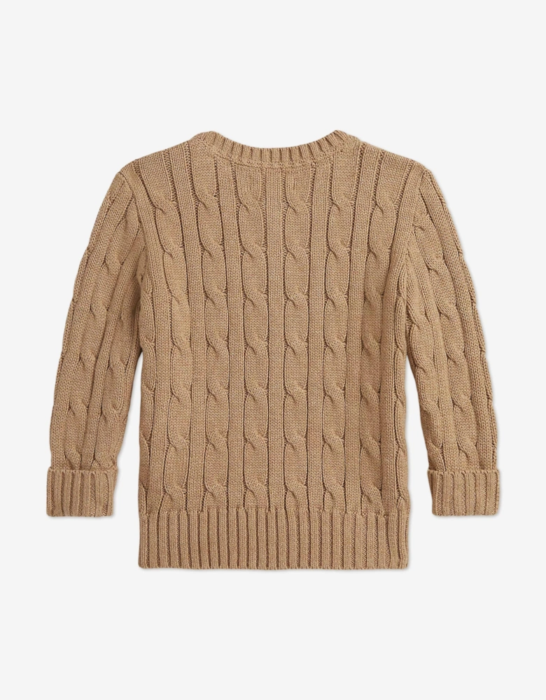 Baby Boys Cable Knit Jumper in Beige