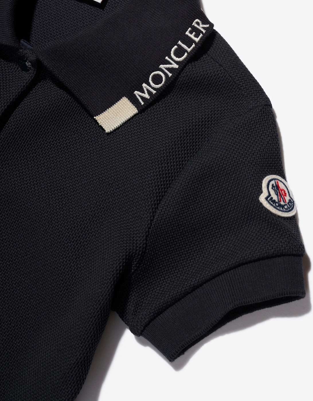 Enfant Girls Logo Polo Dress in Navy