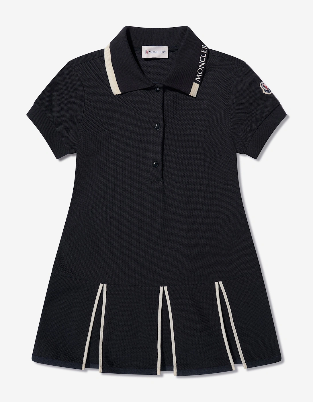 Enfant Girls Logo Polo Dress in Navy, 5 of 4