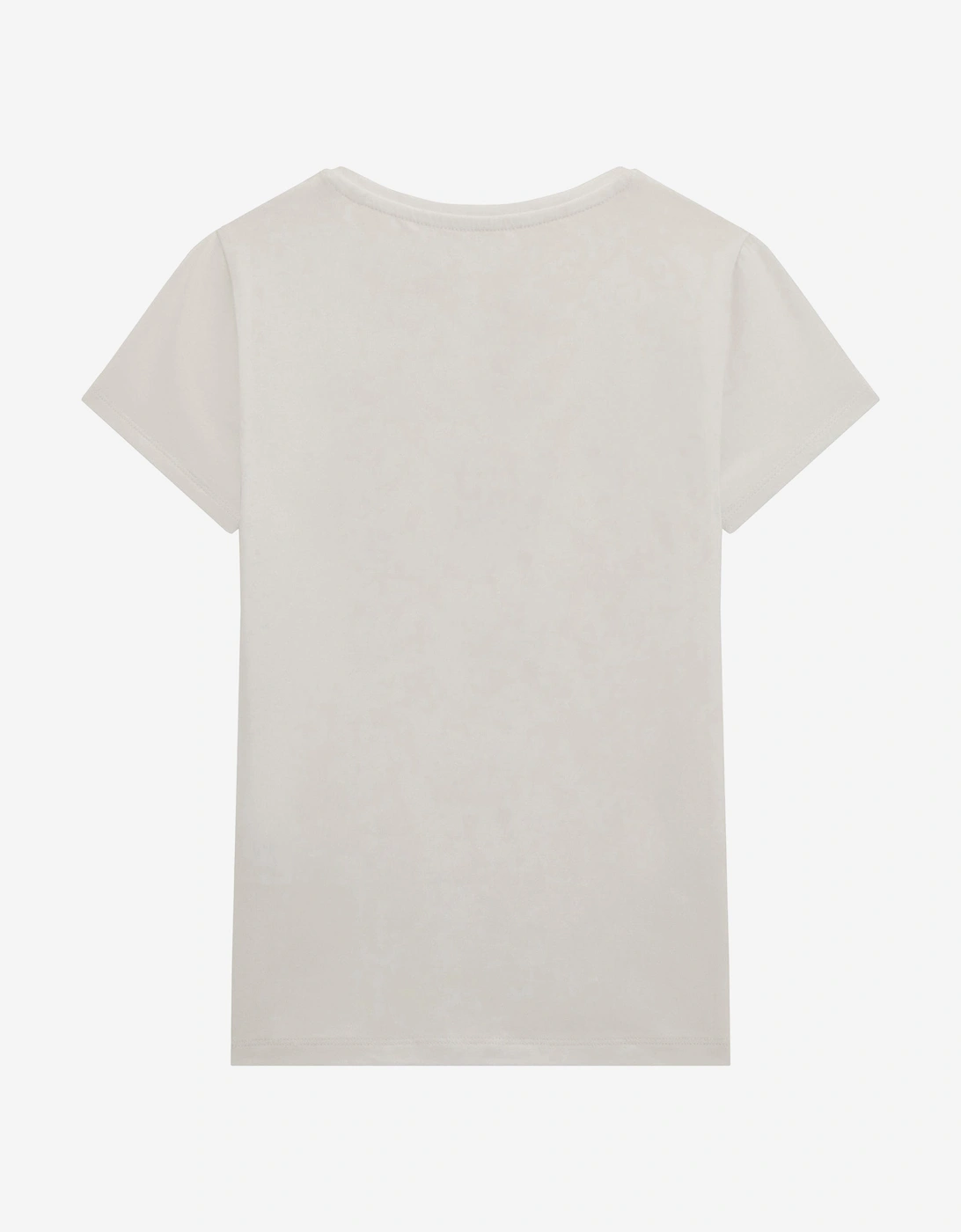 Girls Floral Logo T-Shirt in White