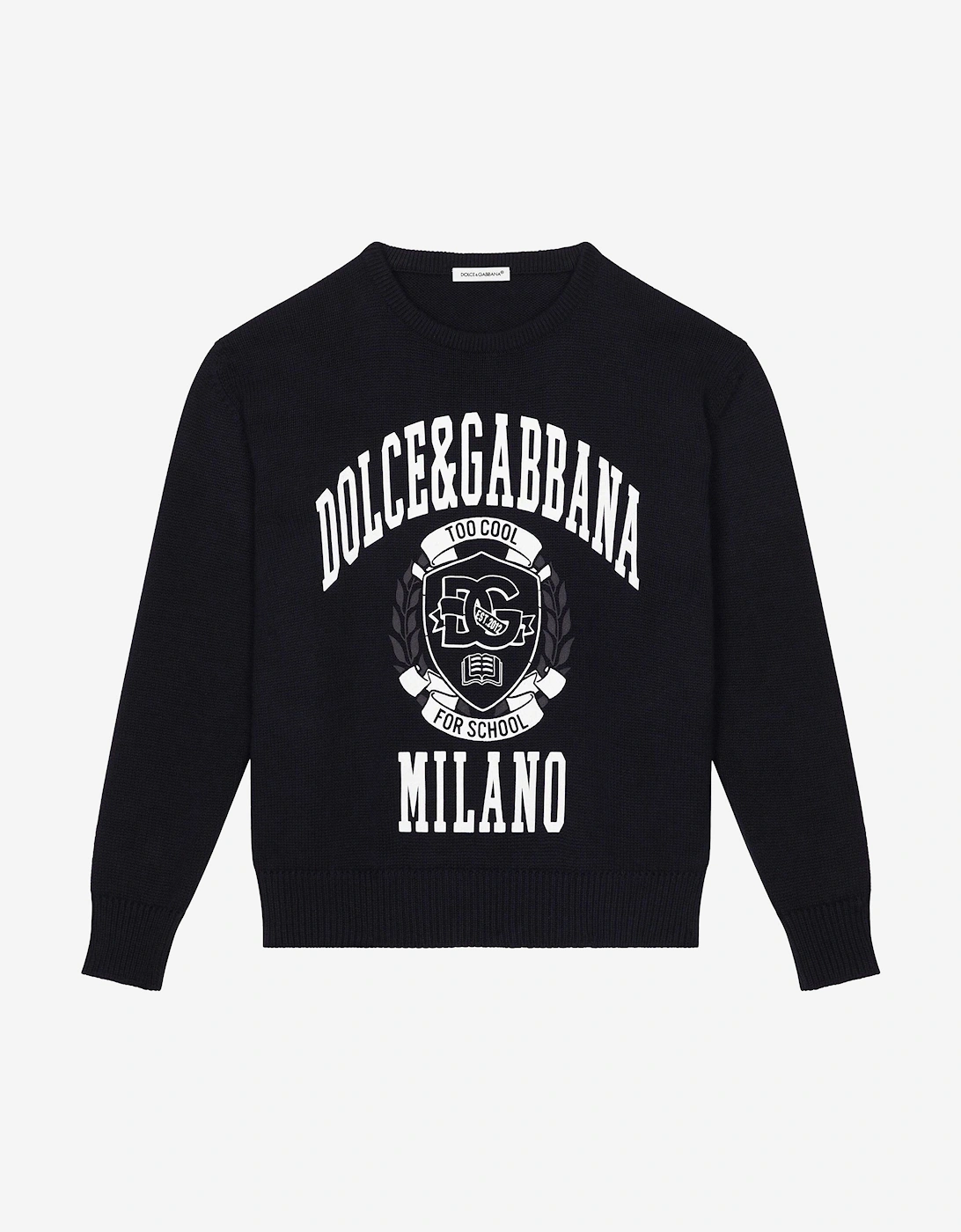 Boys Milano Logo Sweatshirt in Navy, 5 of 4
