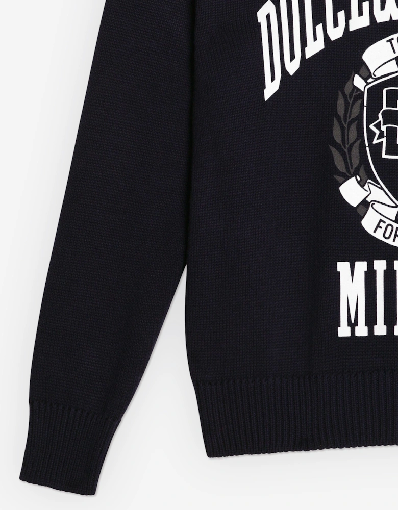 Boys Milano Logo Sweatshirt in Navy