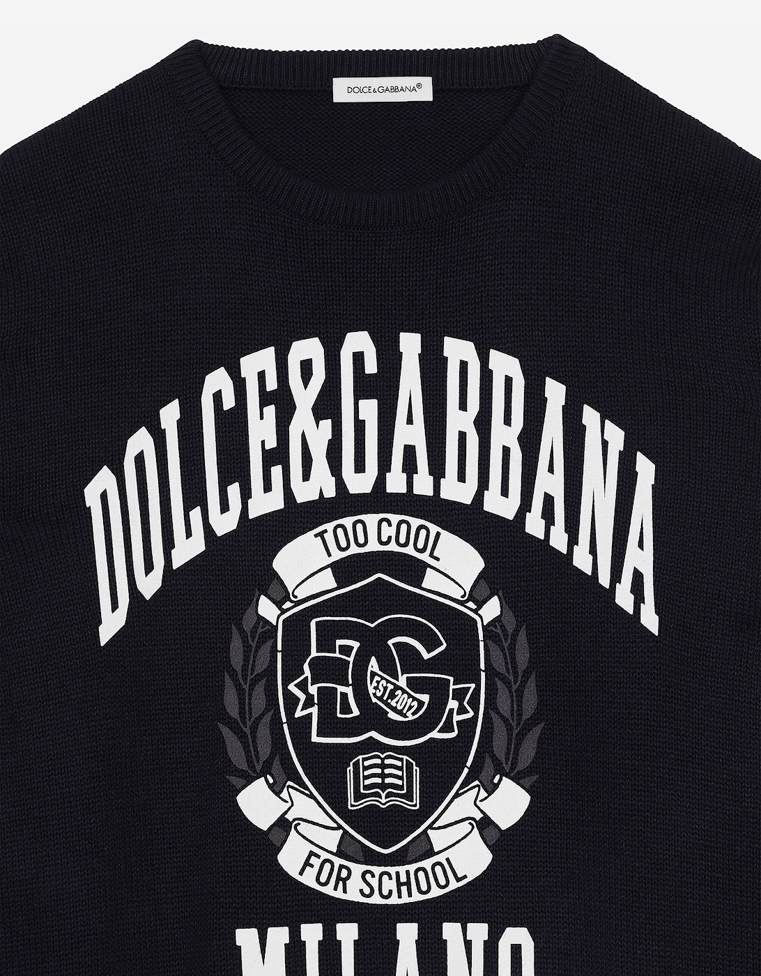 Boys Milano Logo Sweatshirt in Navy