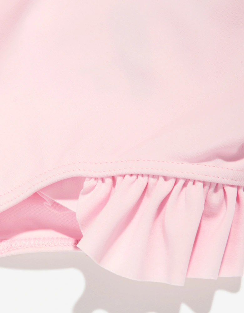 Girls Flower and Sequins Swimsuit in Pink