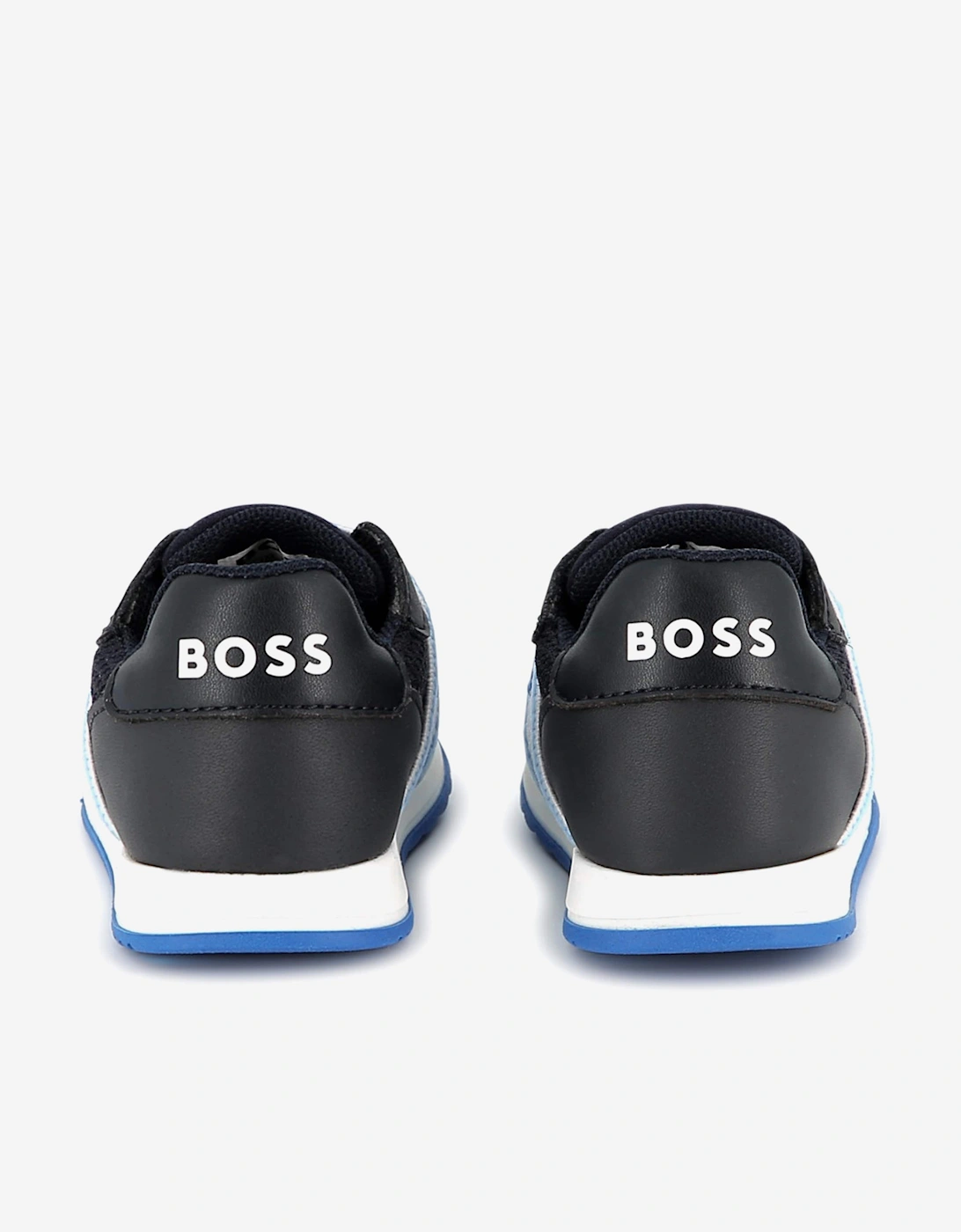 BOSS Boys Logo Trainers in Navy