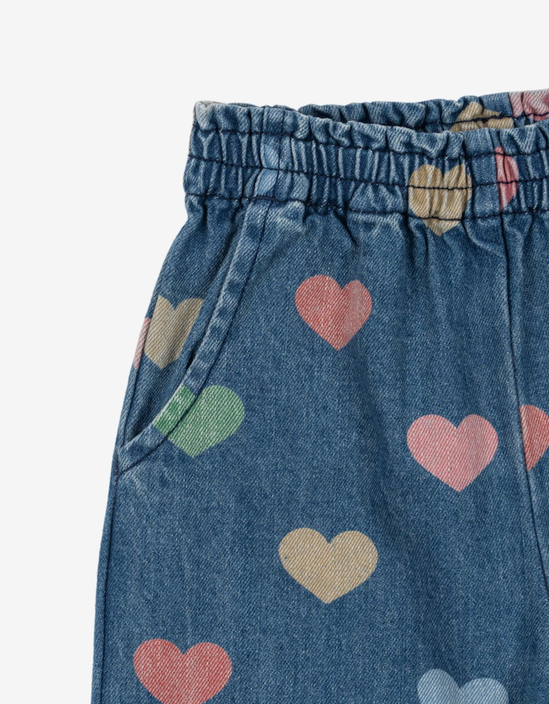 Girls Magot Denim Pants in Blue