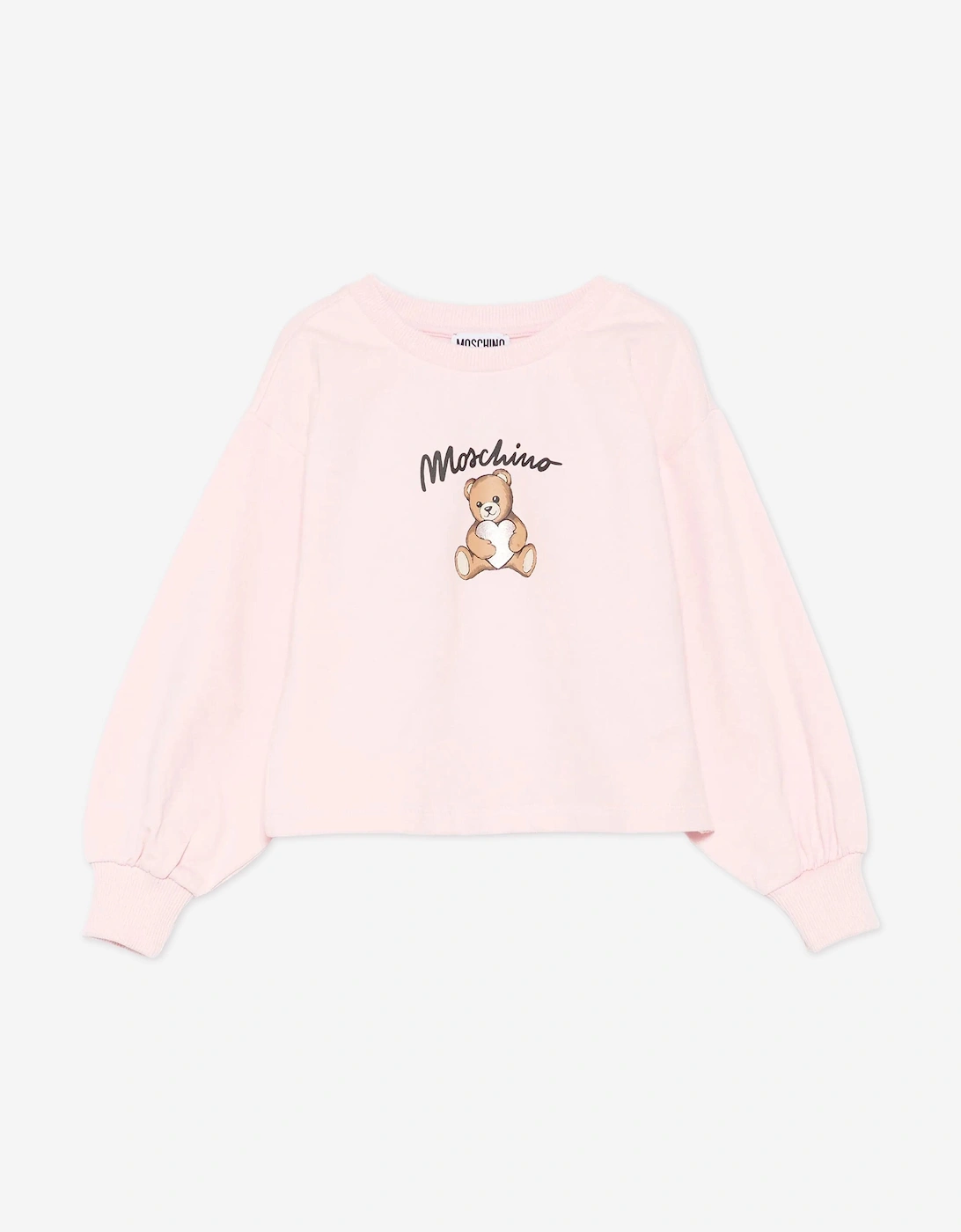Girls Teddy Bear Logo Sweatshirt in Pink, 5 of 4